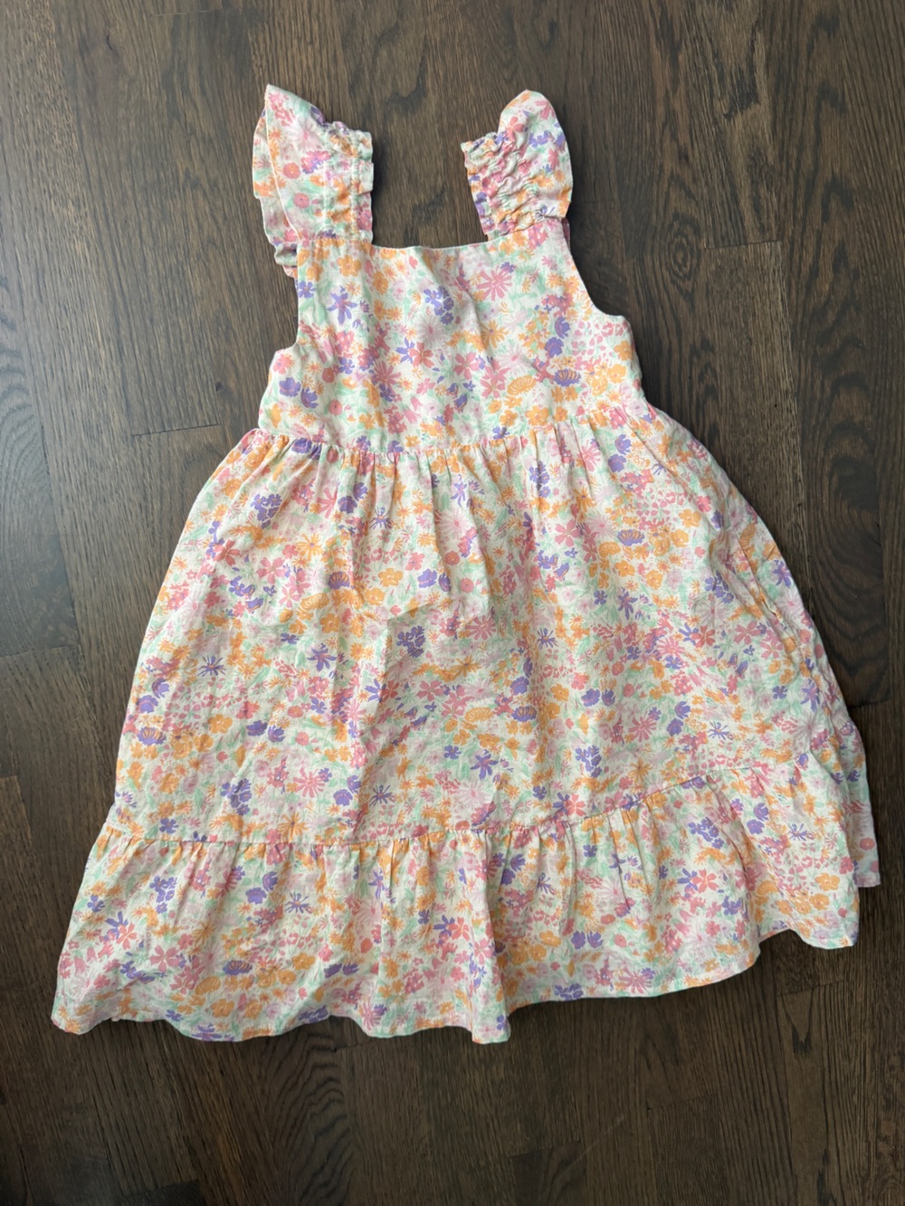 Nordstrom Girls Floral Sundress in Pink, Orange & Purple